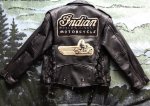 Leather Motorcycle Jacket with Indian Motorcycle patches $280 or best offer - Pickering