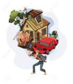 Man Carrying A House And Car On His Back Vector Cartoon Illustration.  Money, Work, Dept, Credit History Concepts Royalty Free Cliparts, Vectors,  And Stock Illustration. Image 96393431.