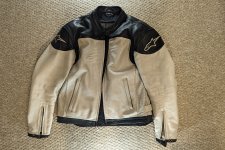 Alpinestars White Leather Jacket XL